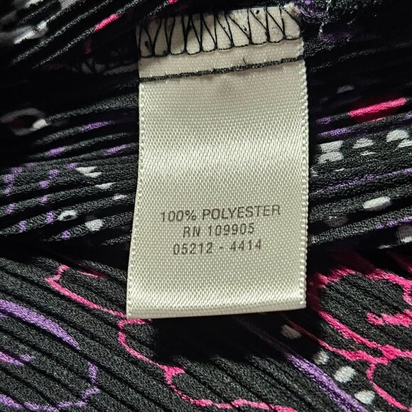 C.J. Banks Paisley Ruffle Sleeve Plisse Blouse Womens Plus Size 2X Crinkle Top - Picture 6 of 7